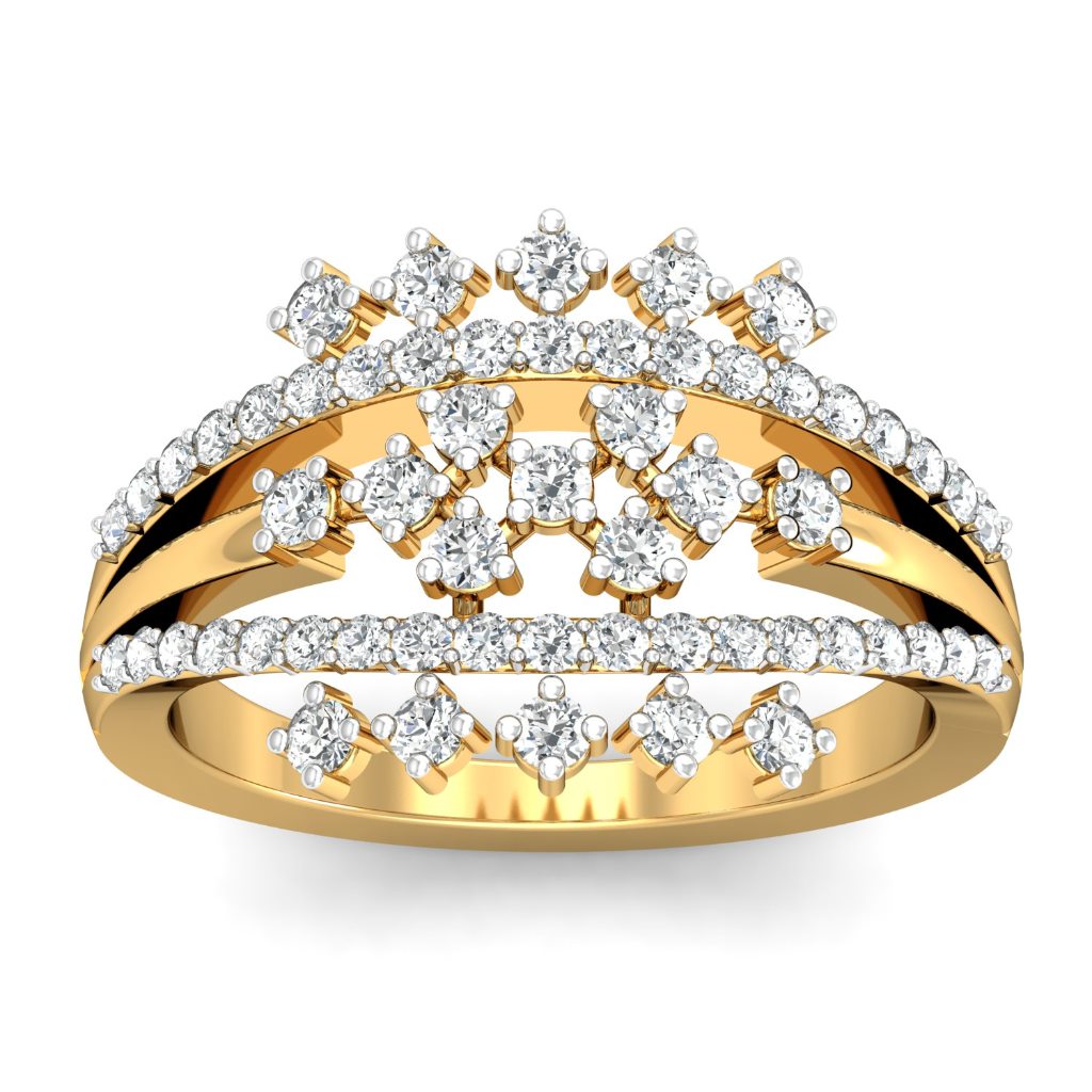 Solid 22K/18K/14K Fine Gold Certified Stamped Lovely CZ Design Women's Ring