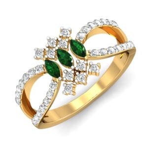 Solid 22K/18K/14K Fine Gold Certified Stamped Charming CZ Design Women's Ring