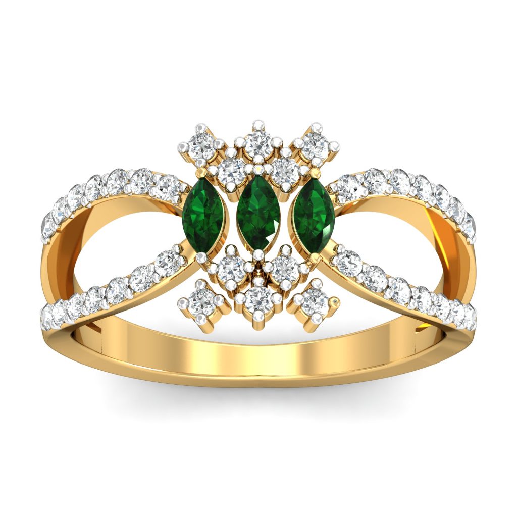 Solid 22K/18K/14K Fine Gold Certified Stamped Charming CZ Design Women's Ring