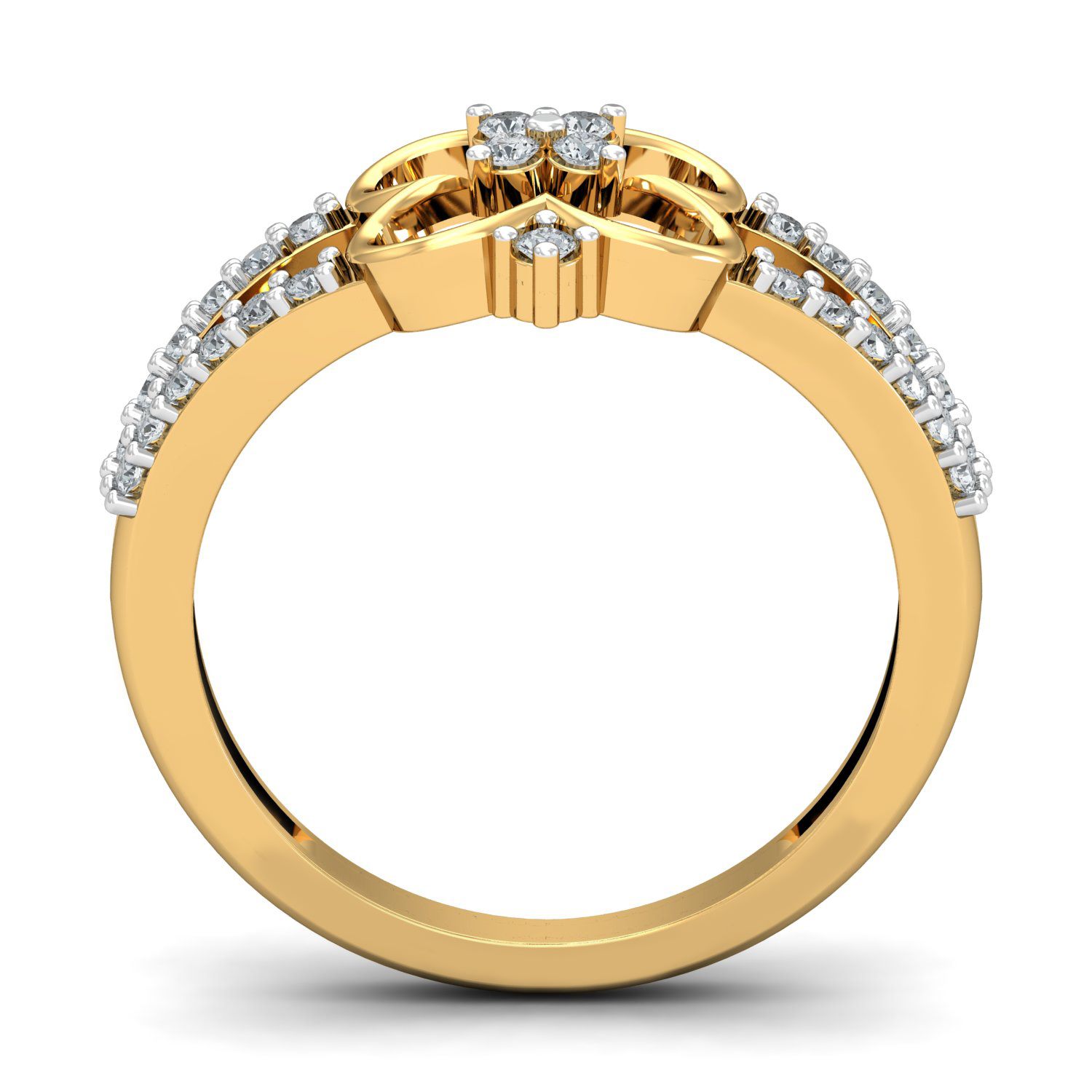 Solid 22K/18K/14K Fine Gold Certified Stamped Splendid CZ Design Women's Ring