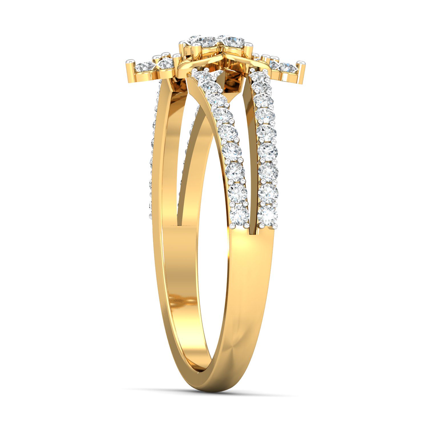 Solid 22K/18K/14K Fine Gold Certified Stamped Mejestic CZ Design Women's Ring