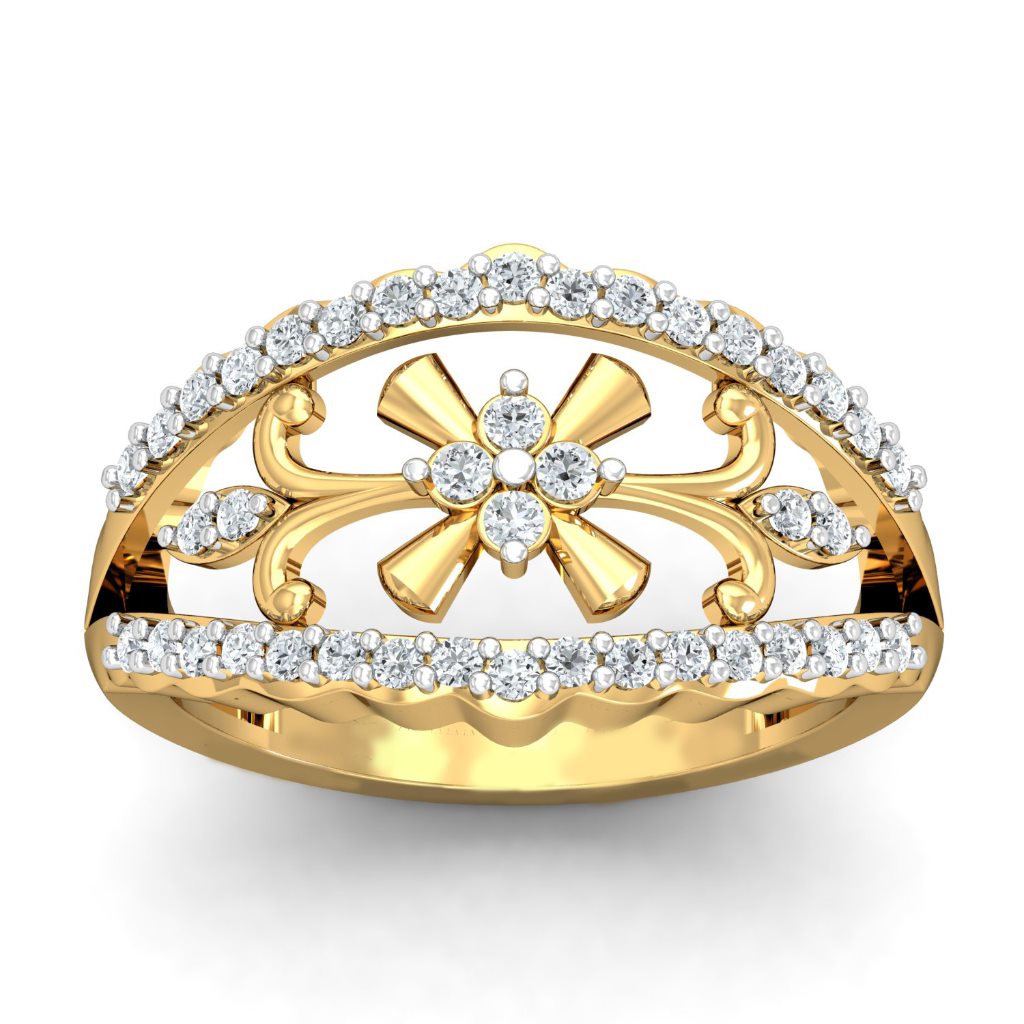 Solid 22K/18K/14K Fine Gold Certified Stamped Spectacular CZ Design Women's Ring