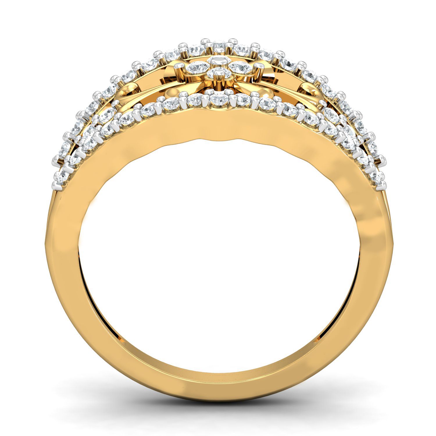 Solid 22K/18K/14K Fine Gold Certified Stamped Spectacular CZ Design Women's Ring