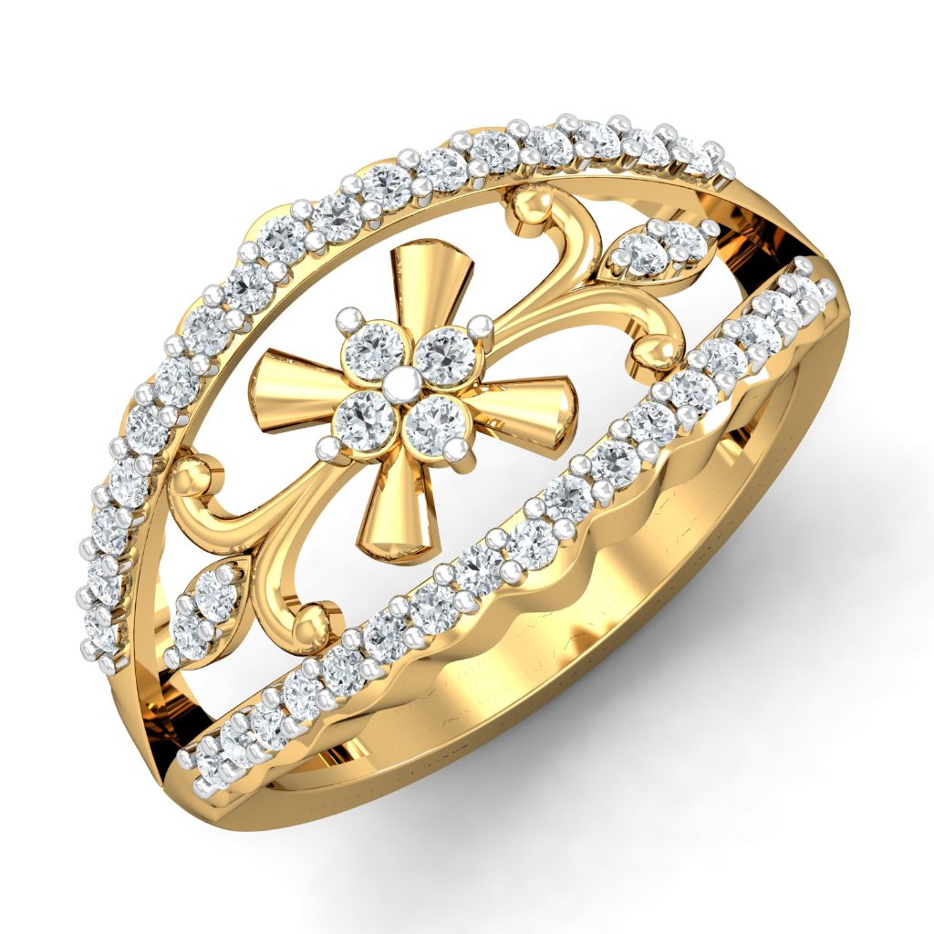 Solid 22K/18K/14K Fine Gold Certified Stamped Spectacular CZ Design Women's Ring