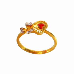 Solid 22K/18K/14K Fine Gold Certified Stamped Heart Shape Design Women's Ring