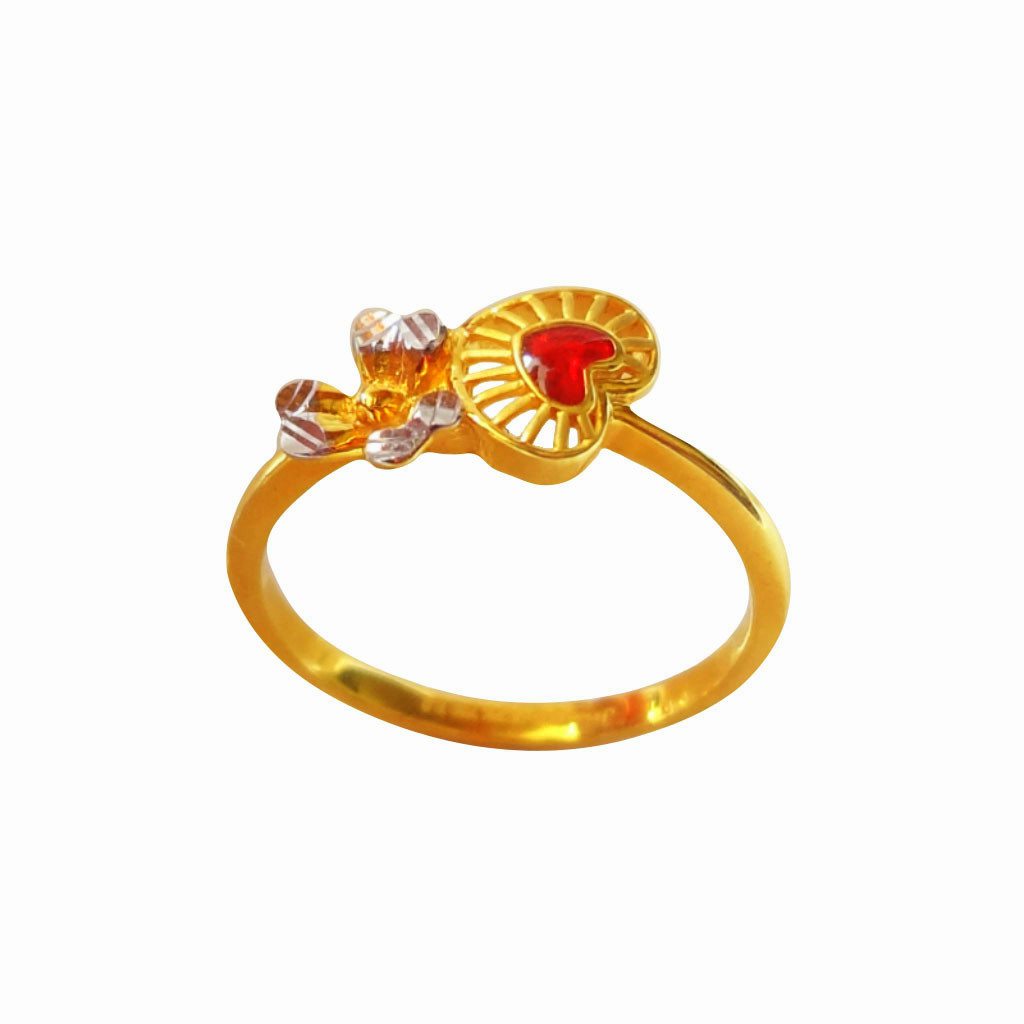 Solid 22K/18K/14K Fine Gold Certified Stamped Heart Shape Design Women's Ring