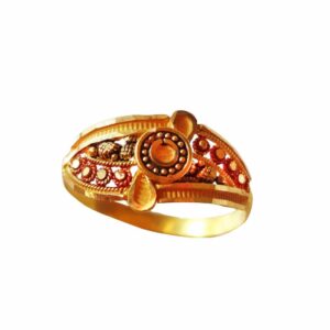 Solid 22K/18K/14K Fine Gold Certified Stamped Carved Design Women's Ring