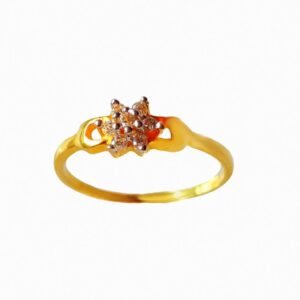 Solid 22K/18K/14K Fine Gold Certified Stamped CZ Star Design Women's Ring
