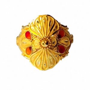 Solid 22K/18K/14K Fine Gold Certified Stamped Studded Design Women's Ring