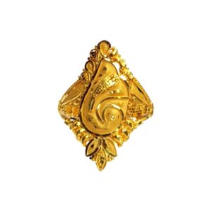 Solid 22K/18K/14K Fine Gold Certified Stamped Carved Design Women's Ring