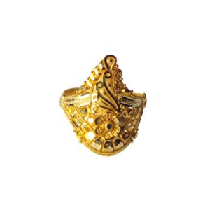 Solid 22K/18K/14K Fine Gold Certified Stamped Unique Leaf Design Women's Ring