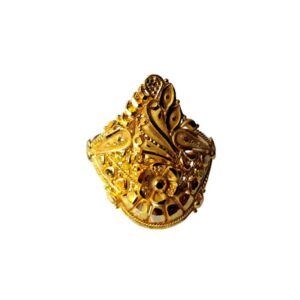 Solid 22K/18K/14K Fine Gold Certified Stamped Leaf Design Women's Ring