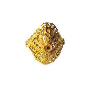 Solid 22K/18K/14K Fine Gold Certified Stamped Flower Design Women's Ring
