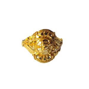 Solid 22K/18K/14K Fine Gold Certified Stamped Round Design Women's Ring