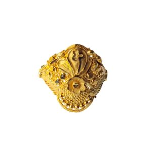 Solid 22K/18K/14K Fine Gold Certified Stamped Flower Design Women's Ring