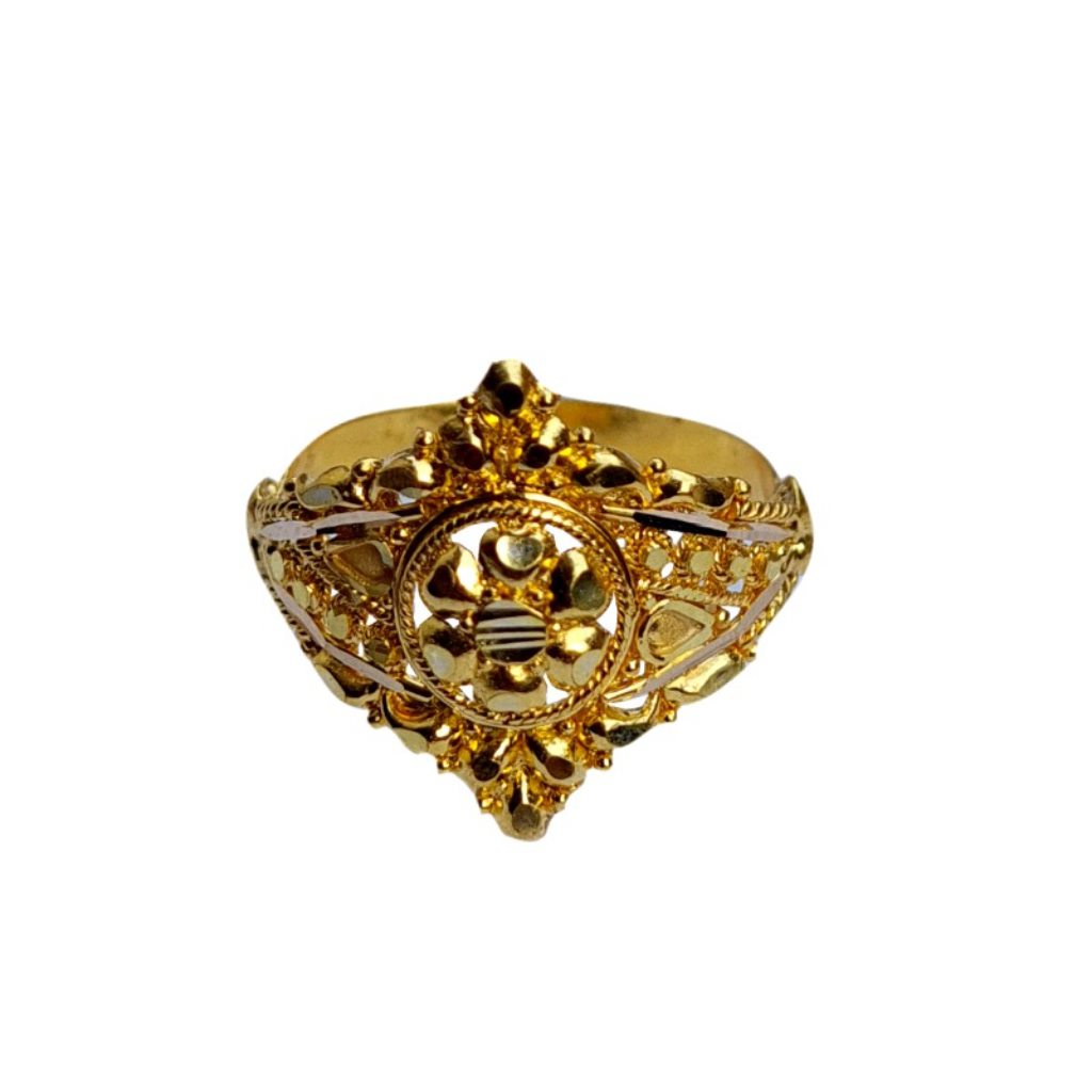 Solid 22K/18K/14K Fine Gold Certified Stamped Round Design Women's Ring