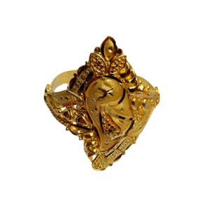 Solid 22K/18K/14K Fine Gold Certified Stamped Leaf Design Women's Ring