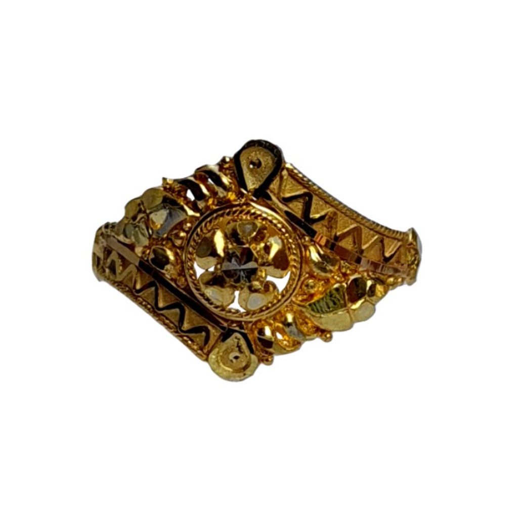 Solid 22K/18K/14K Fine Gold Certified Stamped Round Design Women's Ring