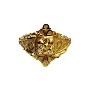 Solid 22K/18K/14K Fine Gold Certified Stamped Square Design Women's Ring