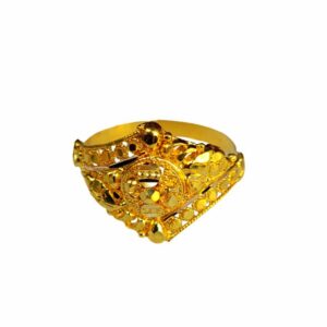 Solid 22K/18K/14K Fine Gold Certified Stamped Circle Design Women's Ring