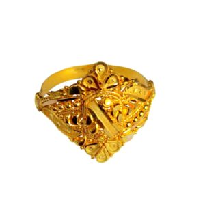 Solid 22K/18K/14K Fine Gold Certified Stamped Pointed Design Women's Ring