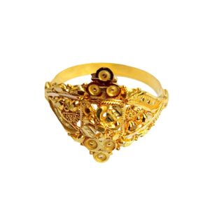 Solid 22K/18K/14K Fine Gold Certified Stamped Leaf Design Women's Ring