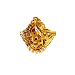 Solid 22K/18K/14K Fine Gold Certified Stamped Flower Design Women's Ring