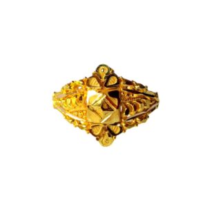 Solid 22K/18K/14K Fine Gold Certified Stamped Broad Flower Design Women's Ring