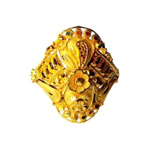Solid 22K/18K/14K Fine Gold Certified Stamped Circle Design Women's Ring
