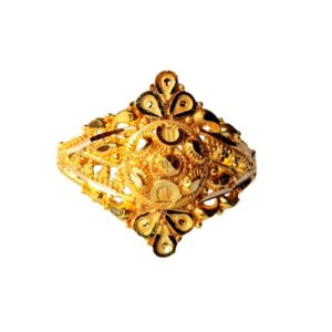 Solid 22K/18K/14K Fine Gold Certified Stamped Round Design Women's Ring