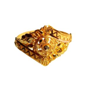 Solid 22K/18K/14K Fine Gold Certified Stamped Round Design Women's Ring