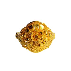 Solid 22K/18K/14K Fine Gold Certified Stamped Flower Design Women's Ring