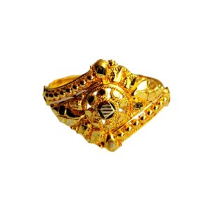 Solid 22K/18K/14K Fine Gold Certified Stamped Round Design Women's Ring