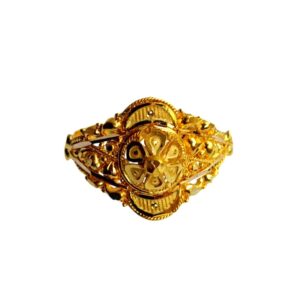 Solid 22K/18K/14K Fine Gold Certified Stamped Oval Design Women's Ring