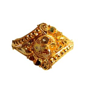 Solid 22K/18K/14K Fine Gold Certified Stamped Round Flower Design Women's Ring