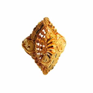 Solid 22K/18K/14K Fine Gold Certified Stamped Leaf Design Women's Ring
