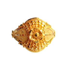 Solid 22K/18K/14K Fine Gold Certified Stamped Flower Design Women's Ring