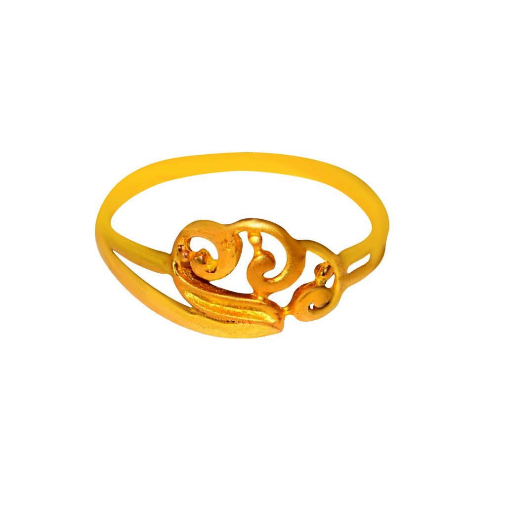 Solid 22K/18K/14K Fine Gold Certified Stamped Twisted Leaf Design Women's Ring