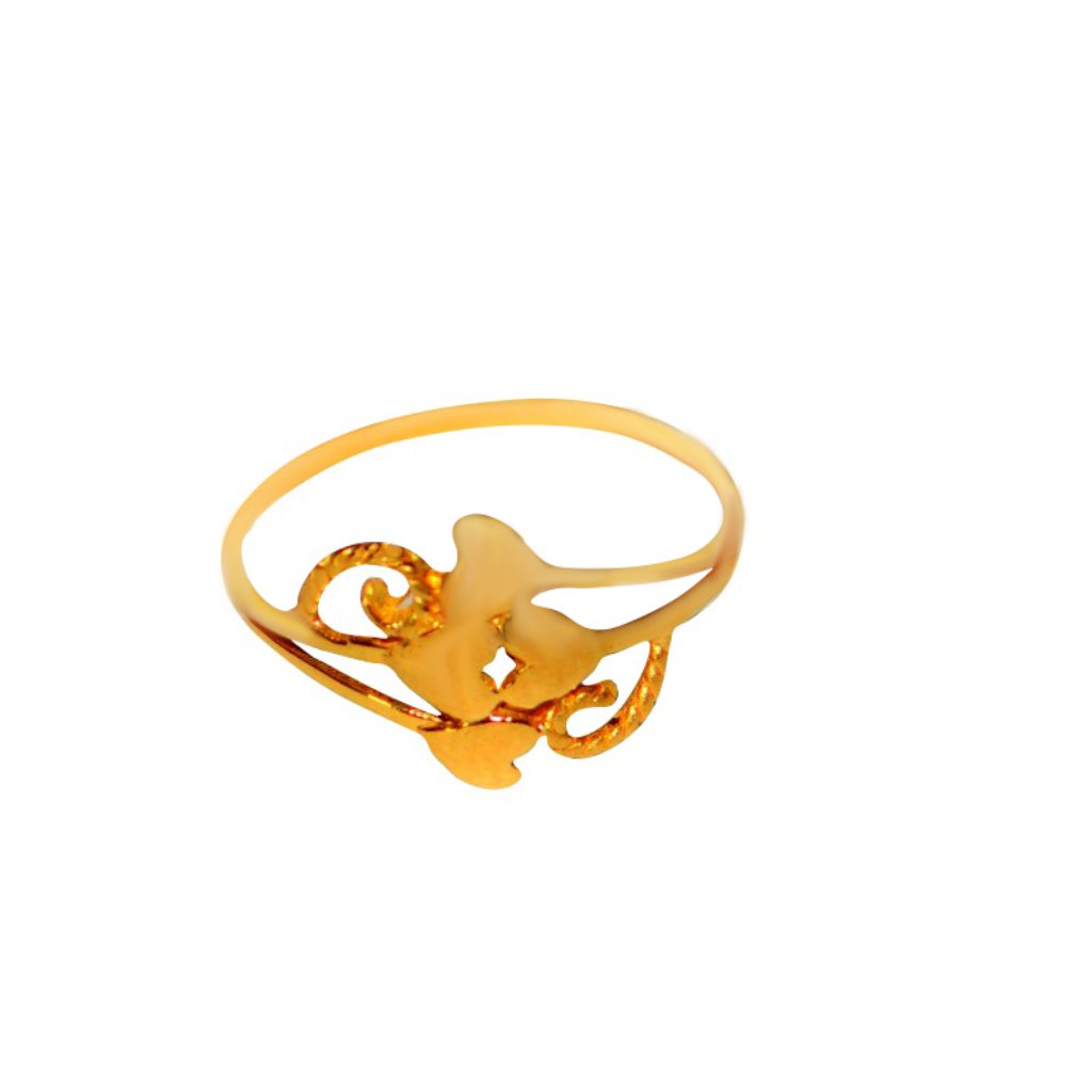 Solid 22K/18K/14K Fine Gold Certified Stamped Carved Leaf Design Women's Ring