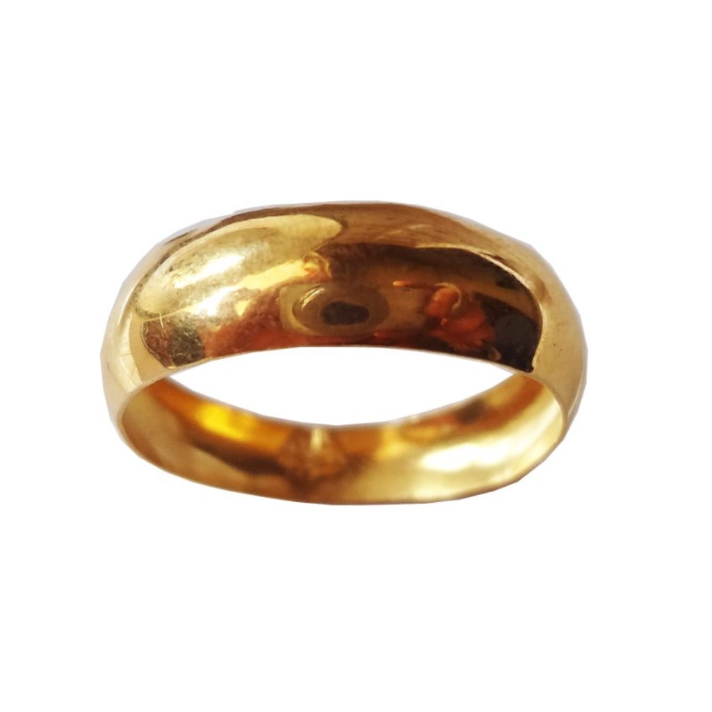 Solid 22K/18K/14K Fine Gold Certified Stamped Plain Band Design Men's Ring