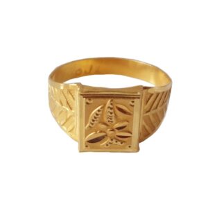 Solid 22K/18K/14K Fine Gold Certified Stamped Floral Design Men's Ring