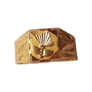 Solid 22K/18K/14K Fine Gold Certified Stamped Abstract Design Men's Ring