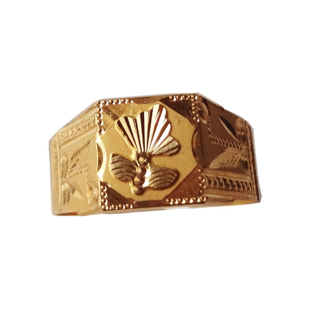 Solid 22K/18K/14K Fine Gold Certified Stamped Abstract Design Men's Ring