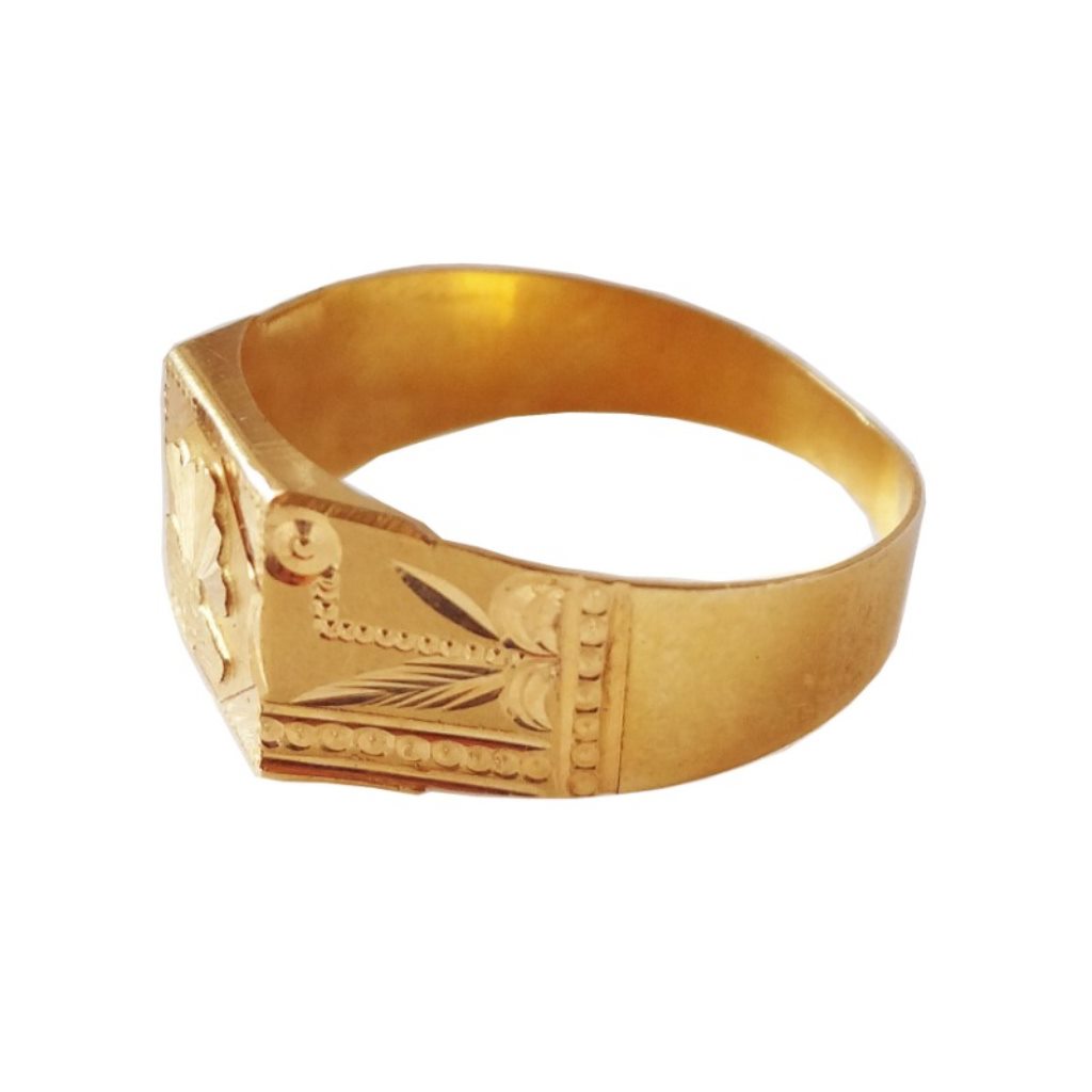 Solid 22K/18K/14K Fine Gold Certified Stamped Abstract Design Men's Ring