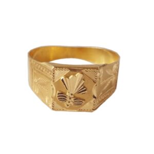 Solid 22K/18K/14K Fine Gold Certified Stamped Abstract Design Men's Ring