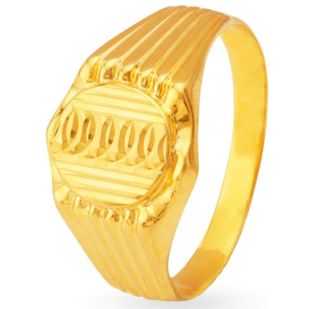 Solid 22K/18K/14K Fine Gold Certified Stamped Round Design Men's Ring