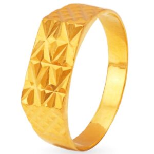 Solid 22K/18K/14K Fine Gold Certified Stamped Abstract Design Men's Ring