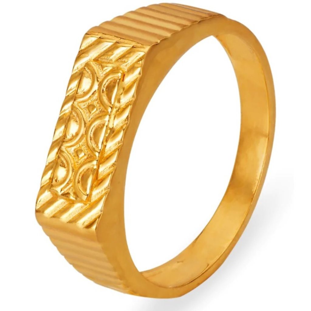 Solid 22K/18K/14K Fine Gold Certified Stamped Abstract Design Men's Ring