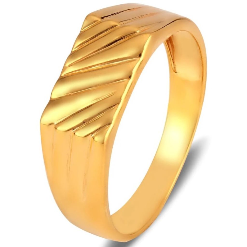Solid 22K/18K/14K Fine Gold Certified Stamped Abstract Design Men's Ring