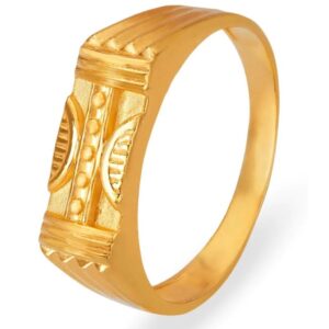 Solid 22K/18K/14K Fine Gold Certified Stamped Carved Design Men's Ring